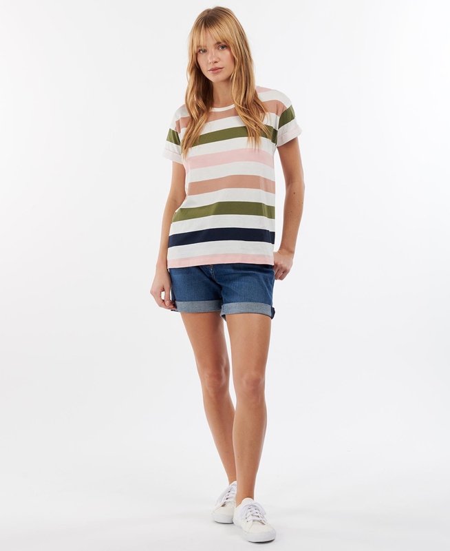 Multicolor Barbour Lyndale Top Women's T Shirts | ZTEK-42156