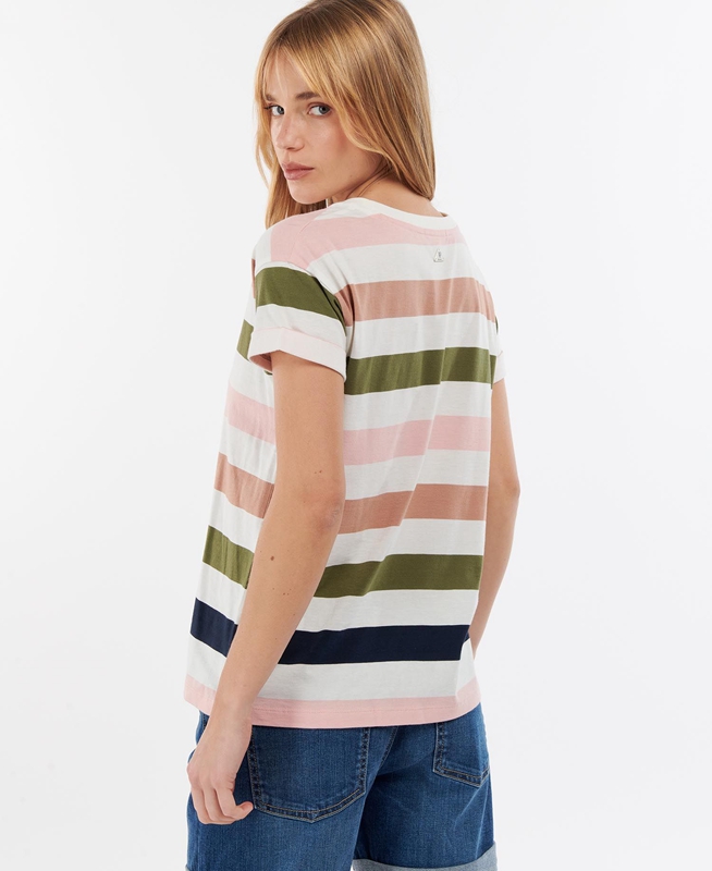 Multicolor Barbour Lyndale Top Women's T Shirts | ZTEK-42156