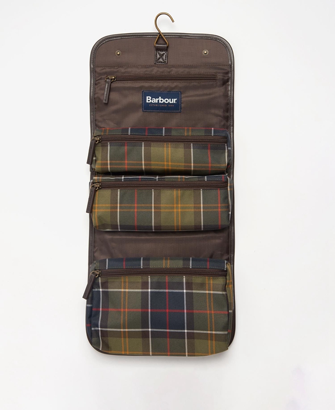 Multicolor Barbour Tartan Hanging Washbag Men\'s Bags | TLSP-59372