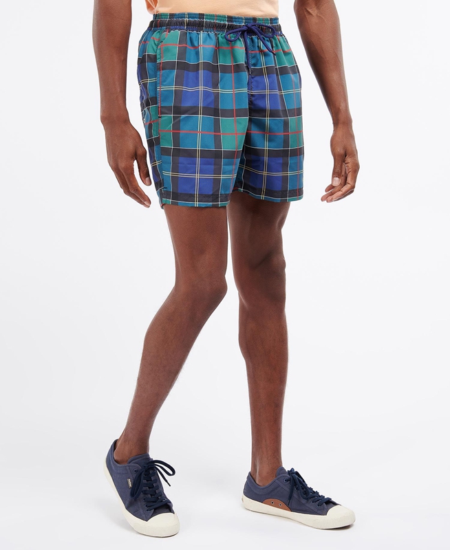 Multicolor Barbour Tartan Swim Men\'s Pants | LBCP-23950