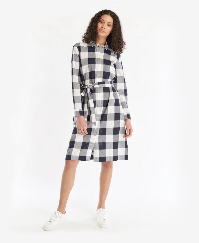 Multicolor Barbour Tern Check Women's Dress | SOBX-53960