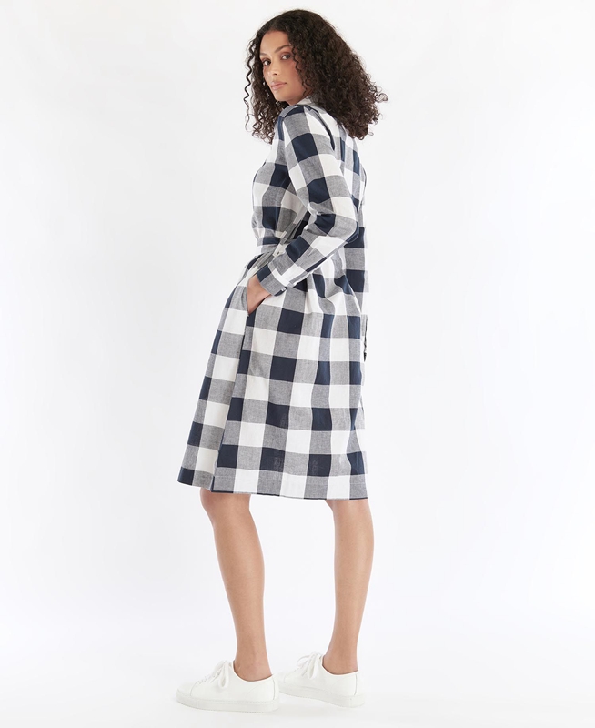 Multicolor Barbour Tern Check Women's Dress | SOBX-53960