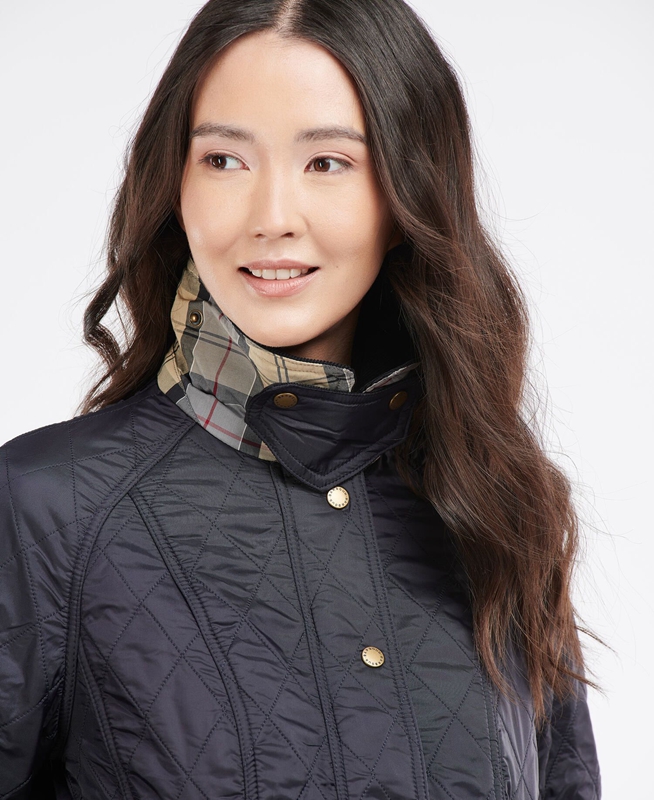 Navy Barbour Beadnell Polarquilt Women's Quilted Jackets | WDZR-96231