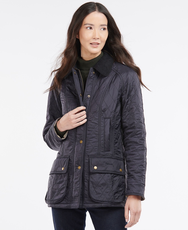 Navy Barbour Beadnell Polarquilt Women\'s Quilted Jackets | WDZR-96231