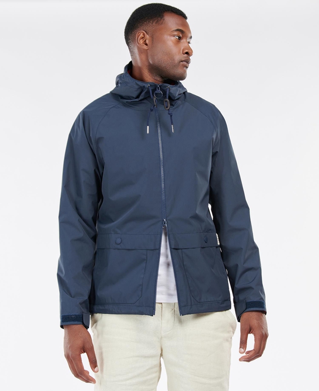 Navy Barbour Begral Showerproof Men\'s Casual Jackets | JXYT-19350