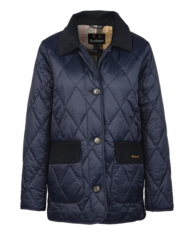 Navy Barbour Bragar Women's Quilted Jackets | PNYD-06341