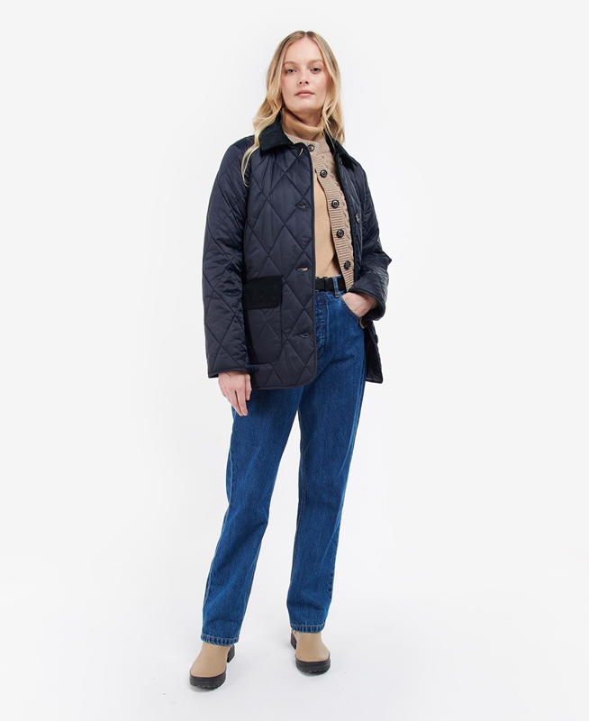 Navy Barbour Bragar Women's Quilted Jackets | PNYD-06341