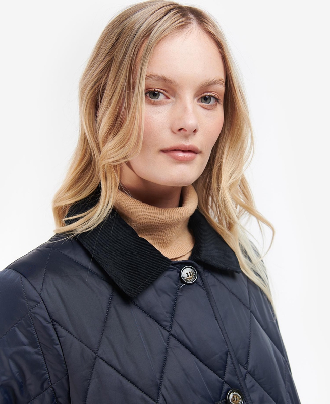 Navy Barbour Bragar Women's Quilted Jackets | PNYD-06341