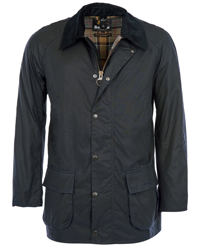 Navy Barbour Bristol Men's Waxed Jackets | NCWI-54128