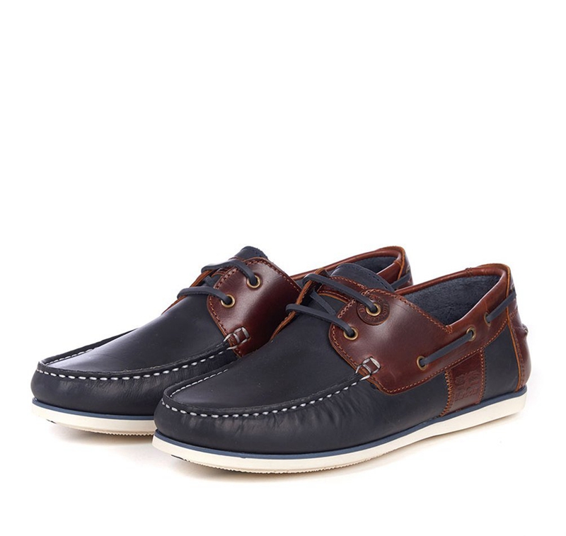 Navy Barbour Capstan Men's Boat Shoes | FUQL-69385