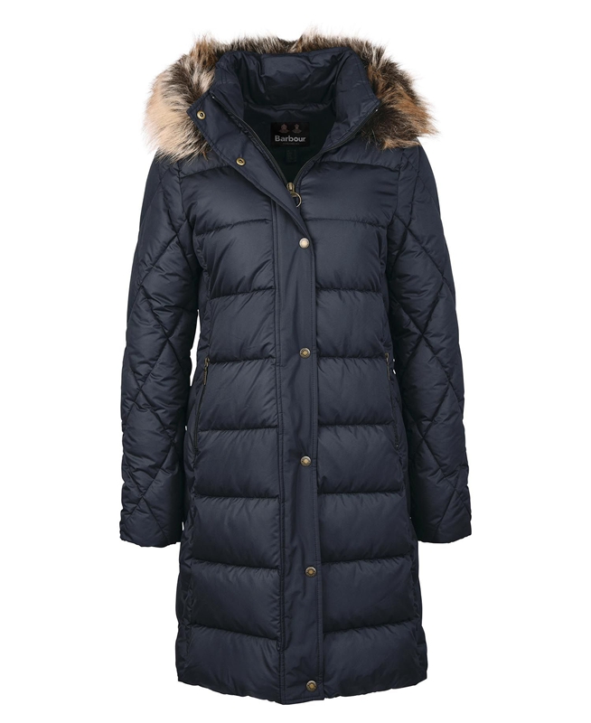 Navy Barbour Daffodil Women's Quilted Jackets | KEAS-50472