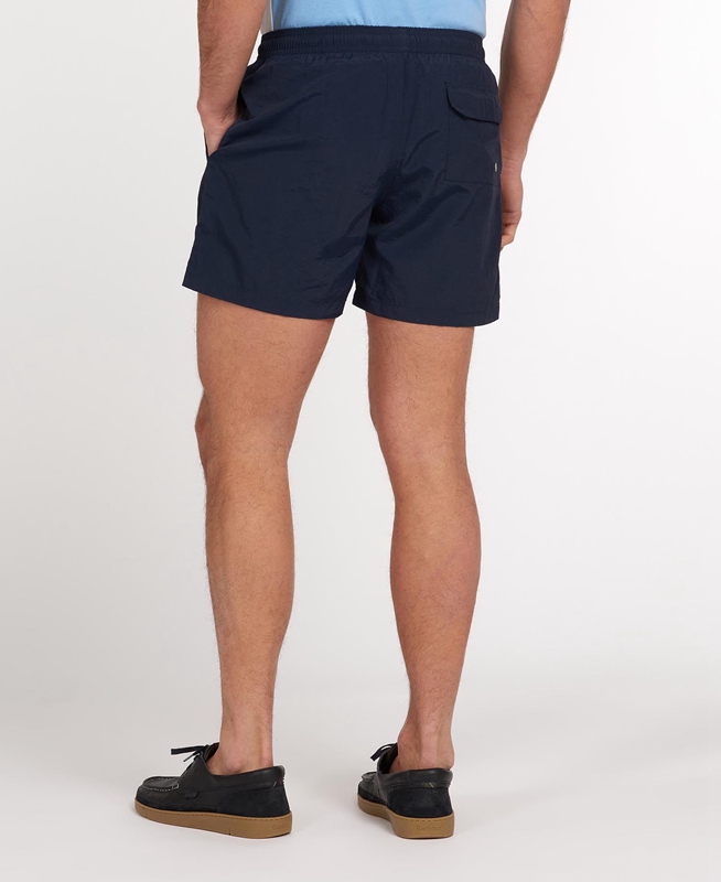 Navy Barbour Essential Logo 5'' Swim Men's Pants | SOYL-94650