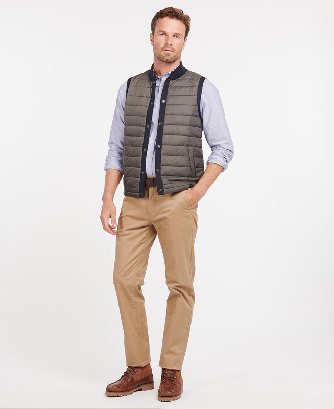 Navy Barbour Essential Men's Vest | HRGK-92703