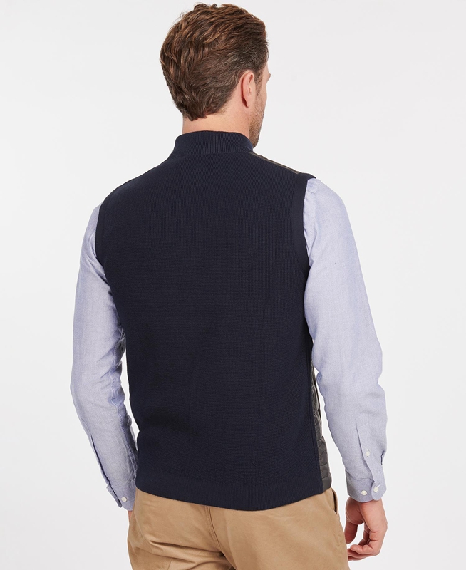 Navy Barbour Essential Men's Vest | HRGK-92703