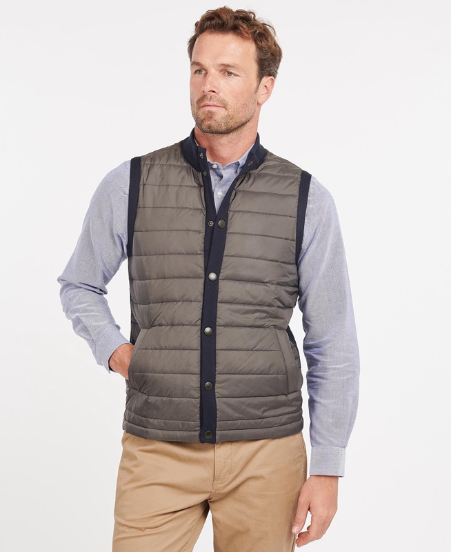 Navy Barbour Essential Men\'s Vest | HRGK-92703