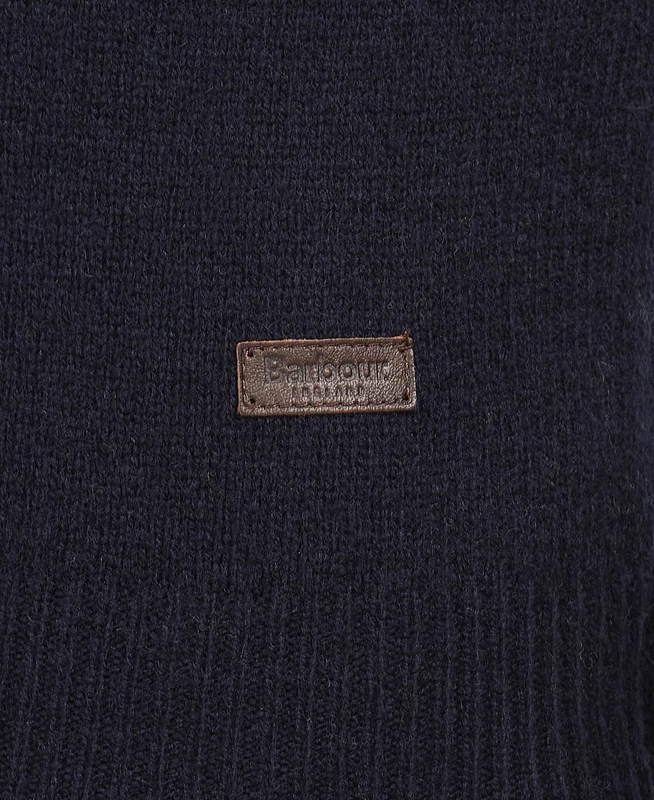 Navy Barbour Essential Patch Half Zip Men's Sweaters | XYWZ-37928