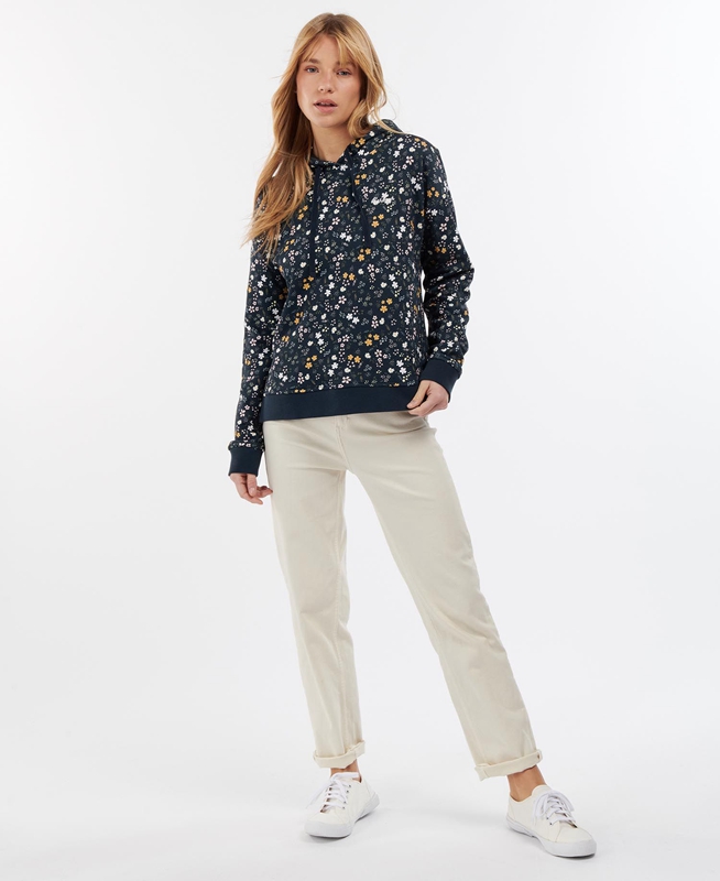 Navy Barbour Ferryside Women's Sweatshirts | PGFT-18450