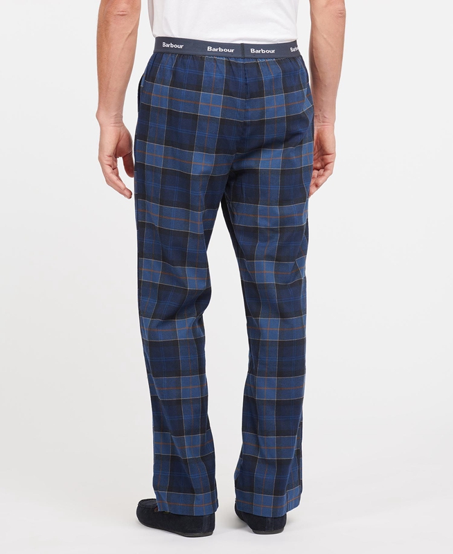 Navy Barbour Hose Glenn Tartan Men's Pants | ROIE-24031