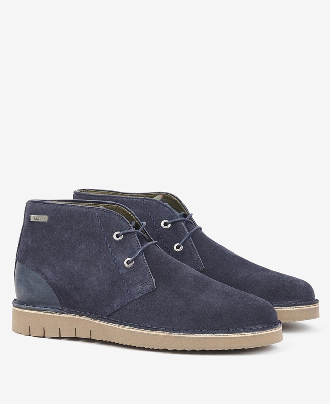 Navy Barbour Kent Desert Men's Boots | VWND-64250