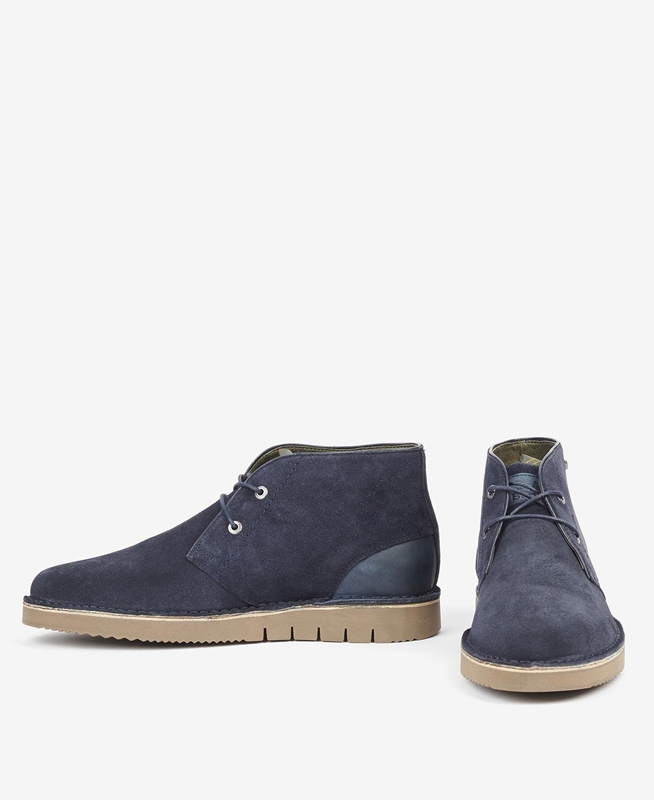 Navy Barbour Kent Desert Men's Boots | VWND-64250