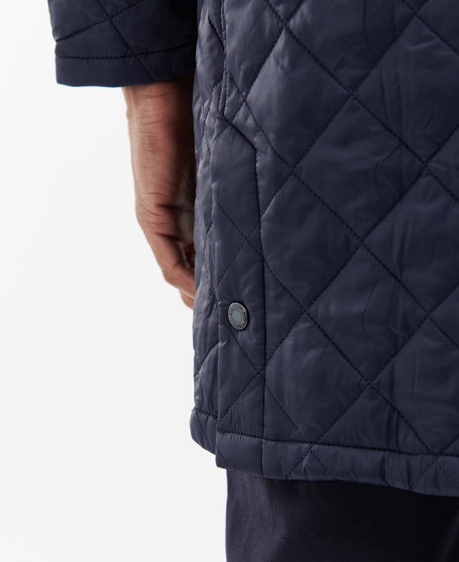 Navy Barbour Long Liddesdale Men's Quilted Jackets | YUJW-12083