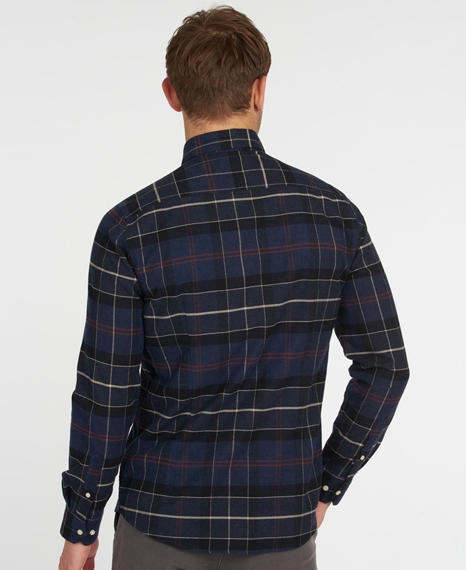 Navy Barbour Lutsleigh Men's Shirts | ICAO-98740