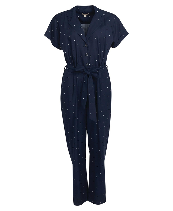 Navy Barbour Melita Jumpsuit Women's Dress | ECBA-82053