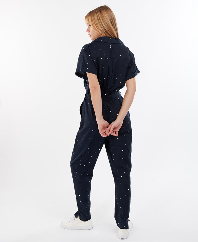 Navy Barbour Melita Jumpsuit Women's Dress | ECBA-82053