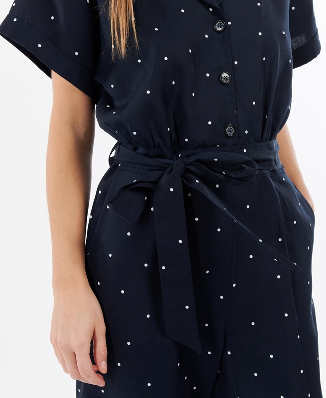 Navy Barbour Melita Jumpsuit Women's Dress | ECBA-82053