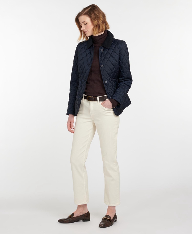 Navy Barbour Omberlsey Women's Quilted Jackets | PKDU-60214