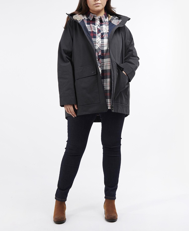 Navy Barbour Plus Armeria Women's Waterproof Jackets | CJFE-07639