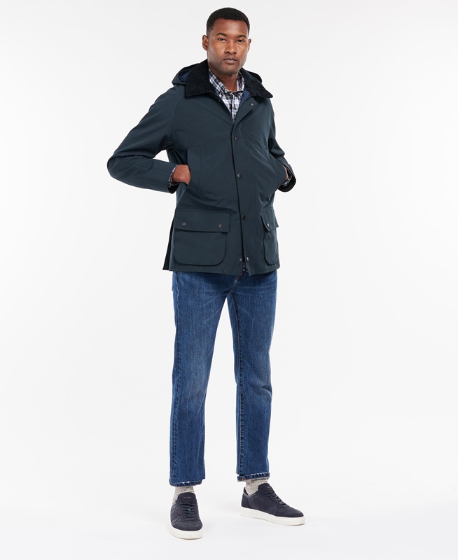 Navy Barbour Rokig Men's Waterproof Jackets | XIZE-31582