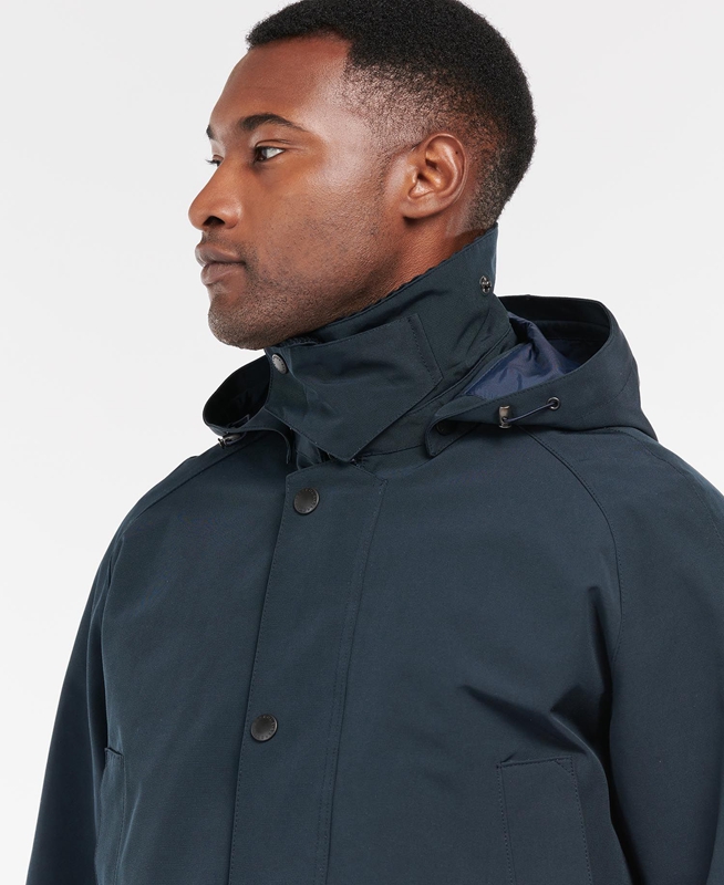 Navy Barbour Rokig Men's Waterproof Jackets | XIZE-31582