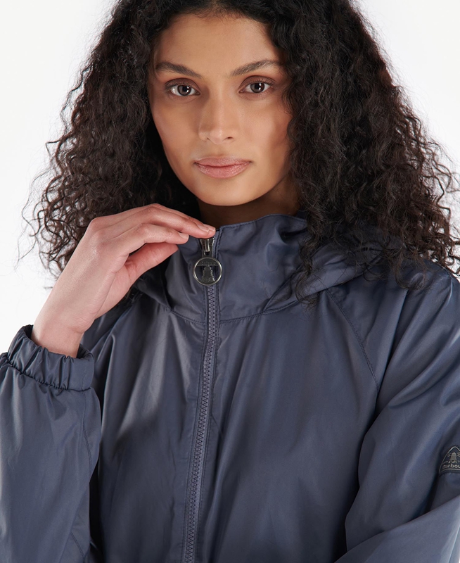 Navy Barbour Sea Daisy Showerproof Women's Casual Jackets | CIQT-97084