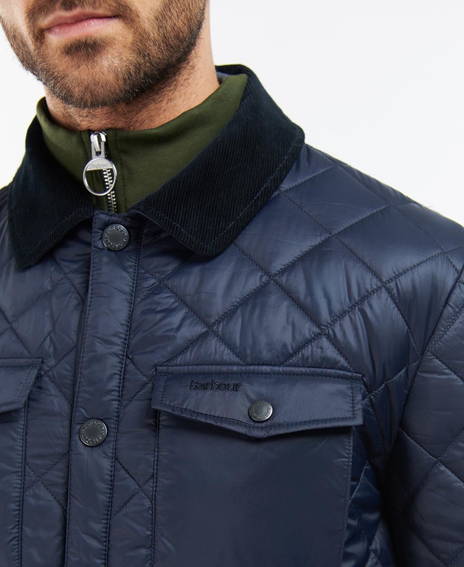 Navy Barbour Shirt Men's Quilted Jackets | CERG-73508