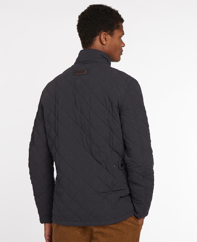 Navy Barbour Shoveler Men's Quilted Jackets | VAWM-13897