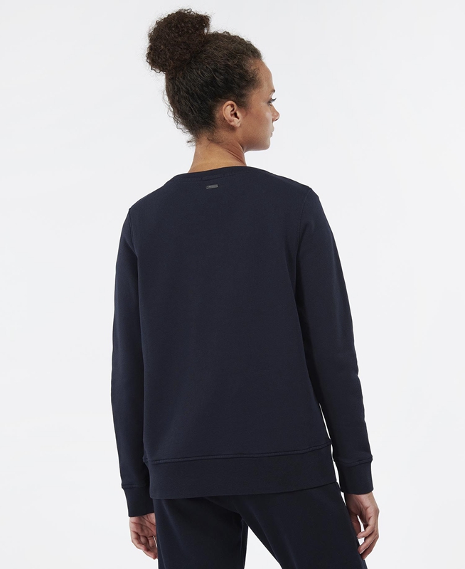 Navy Barbour Southport Women's Sweatshirts | BUXI-89420