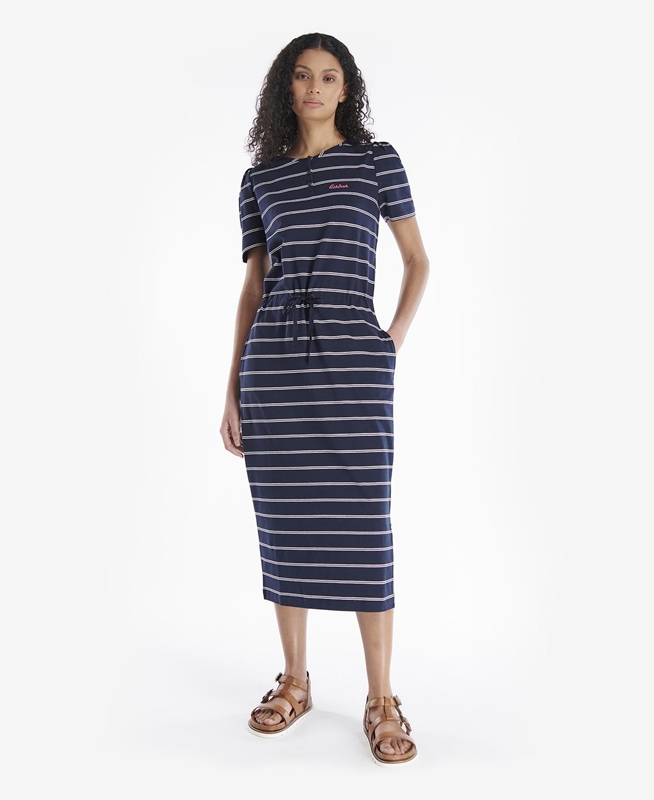 Navy Barbour Spurrey Women's Dress | TVZP-45812