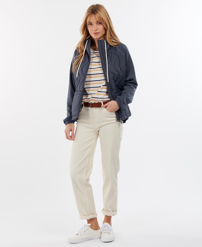 Navy Barbour Strathmore Women's Sweatshirts | SRDE-49256