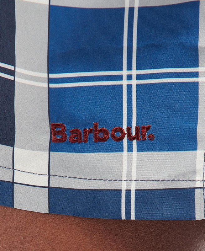 Navy Barbour Tartan Swim Men's Pants | LPRS-23905