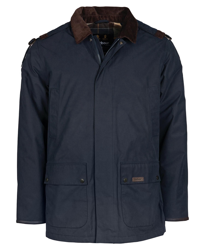 Navy Barbour Wallace Men's Waterproof Jackets | BUTK-49816