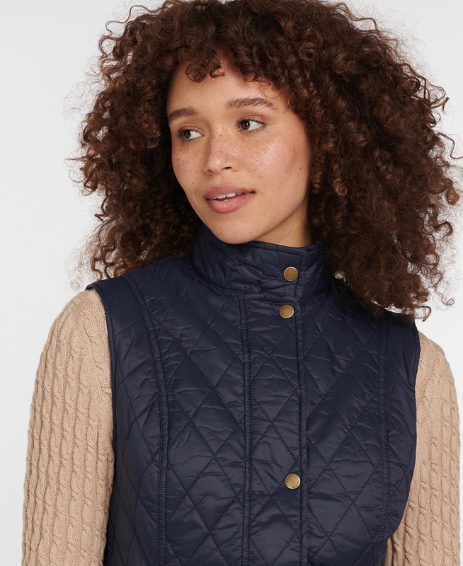 Navy Barbour Weste Otterburn Women's Vest | BAUV-64891