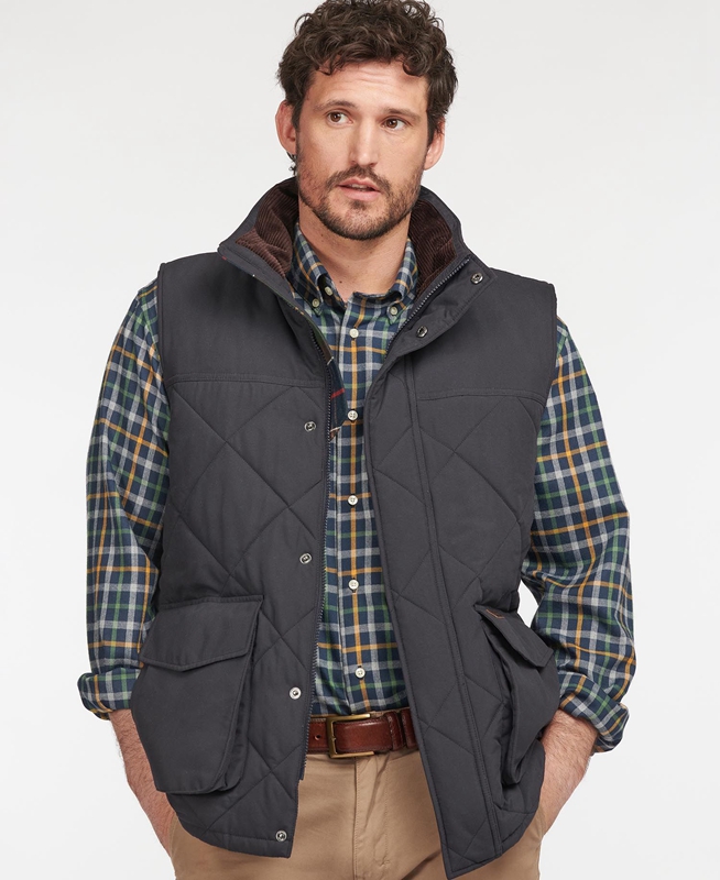 Navy Barbour Winterdale Men\'s Vest | MOWY-53946