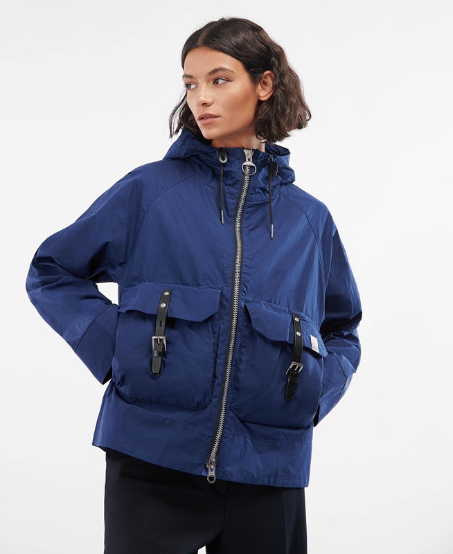 Navy Barbour x Ally Capellino Tip Women's Casual Jackets | RAVY-07396