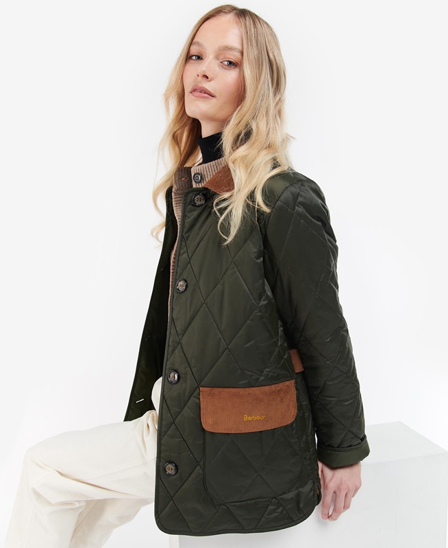 Olive Barbour Bragar Women's Quilted Jackets | CDNF-64723