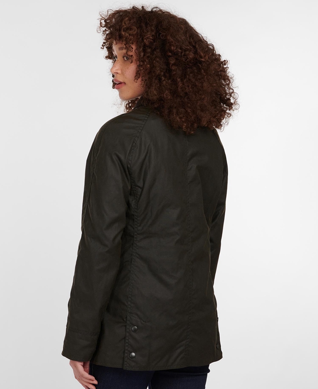 Olive Barbour Classic Beadnell® Women's Waxed Jackets | XYQD-04837