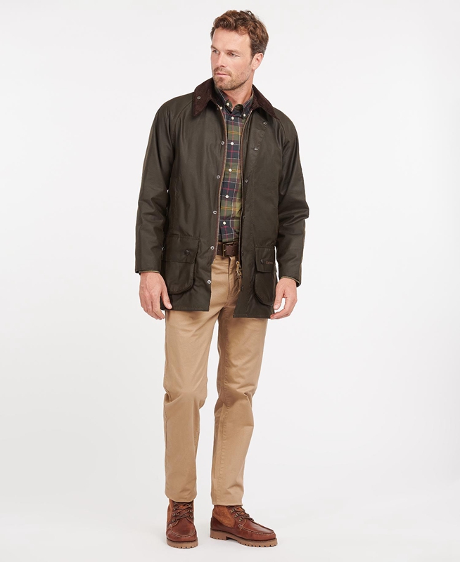 Olive Barbour Classic Beaufort® Men's Waxed Jackets | TDRX-69234