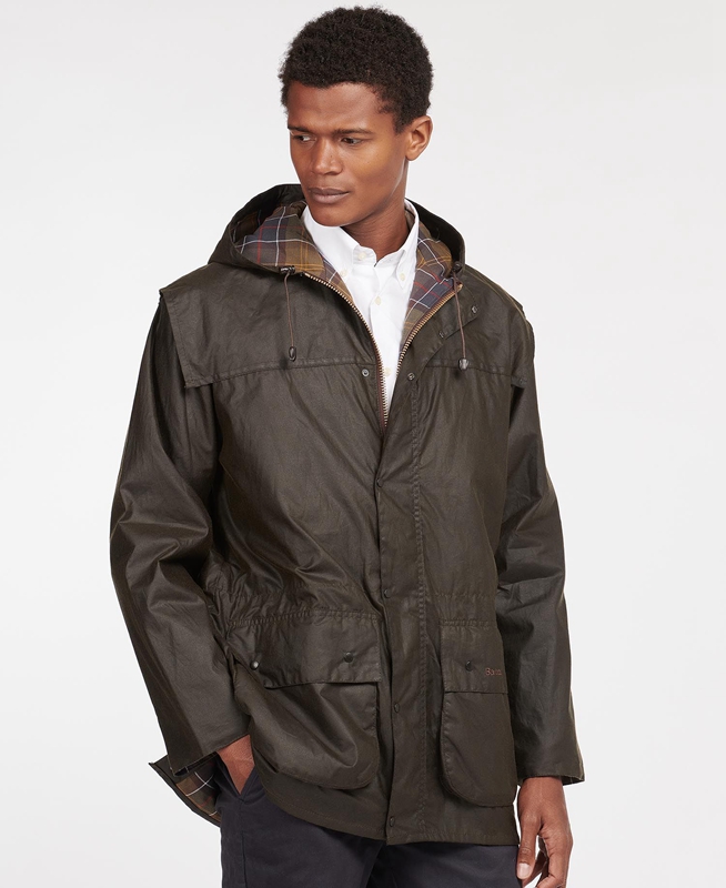 Olive Barbour Classic Durham® Men\'s Waxed Jackets | GNCX-57603