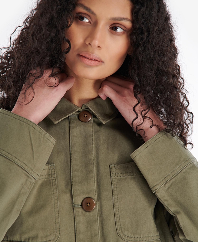 Olive Barbour Coltsfoot Women's Casual Jackets | HFCO-46278