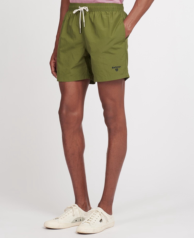 Olive Barbour Essential Logo 5'' Swim Men's Pants | MNQZ-25096